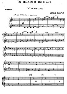 The Yeomen of the Guard: Cornets part by Arthur Seymour Sullivan