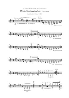 Five Divertissements for Guitar: Divertissement No.2 by Helen Walker