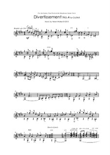 Five Divertissements for Guitar: Divertissement No.4 by Helen Walker