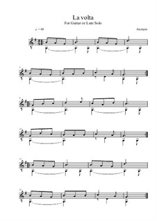 La Volta: G-Dur by Unknown (works before 1850)
