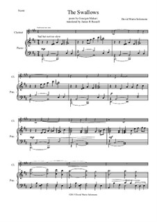 The Swallows: For clarinet and piano by David W Solomons