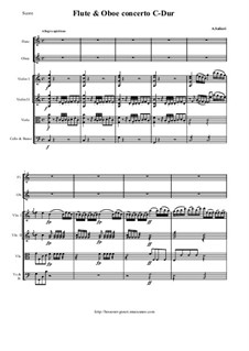 Concerto for Flute and Oboe in C Major: Score and all parts by Antonio Salieri