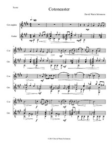 Cotoneaster: For cor anglais and guitar by David W Solomons