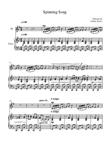 The Spinning Song: Score for two performers (in B Flat) by Albert Ellmenreich