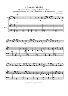 A Scottish Medley: Score for two performers (in E Flat) by folklore