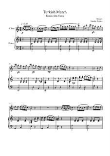 Rondo alla turca: Score for two performers (in C) by Wolfgang Amadeus Mozart
