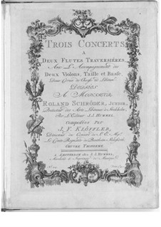 Concertos for Two Flutes and Orchestra, Op.3: Complete set by Johann Friedrich Klöffler