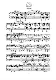 The Fairies, WWV 32: Piano-vocal score by Richard Wagner