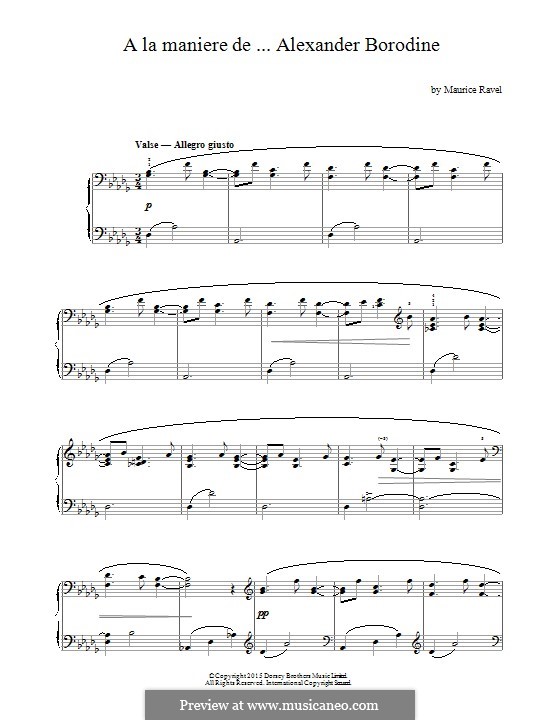 À la manière de, M.63: Borodine by Maurice Ravel