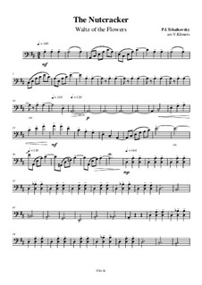 No.13 Waltz of the Flowers: For string quartet – cello part, Ор.1 No.2 by Pyotr Tchaikovsky