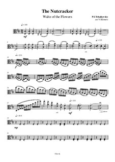 No.13 Waltz of the Flowers: For string quartet – viola part, Ор.1 No.2 by Pyotr Tchaikovsky