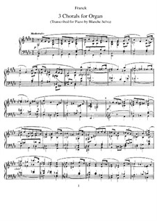 Three Chorales: Arrangement for piano by César Franck