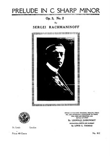 No.2 Prélude: For piano by Sergei Rachmaninoff