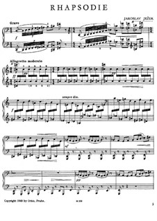 Rhapsody: For piano by Jaroslav Ježek