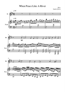 When Peace Like a River: For score for two performers (in B Flat) by Philip Paul Bliss