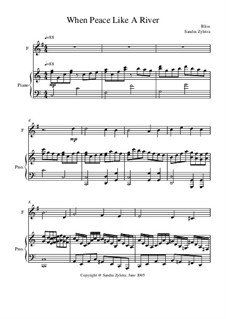 When Peace Like a River: For score for two performers (in F) by Philip Paul Bliss