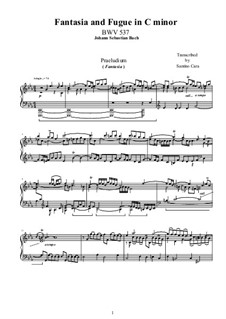 Fantasia and Fugue No.7 in C Minor, BWV 537: For piano by Johann Sebastian Bach