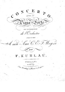 Concerto for Piano and Orchestra, Op.7: Parts by Friedrich Kuhlau
