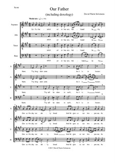 Our Father: For SATB (including doxology) by David W Solomons