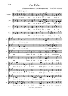 Our Father: For SATB (1662 BCP version) by David W Solomons