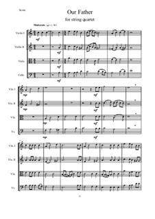 Our Father: For string quartet by David W Solomons