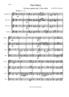 Our Father: For brass quartet (tpt, 2 hrn and tbn) by David W Solomons