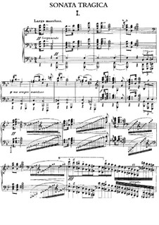 Sonata No.1 'Tragic', Op.45: For piano by Edward MacDowell