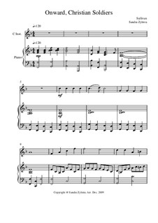 Onward, Christian Soldiers: Score for two performers (in C) by Arthur Seymour Sullivan