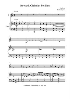 Onward, Christian Soldiers: Score for two performers (in F) by Arthur Seymour Sullivan