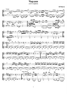 Czardas: For two violins by Vittorio Monti