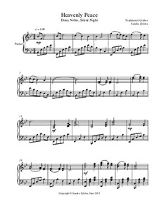 Heavenly Peace: For piano by Franz Xaver Gruber, Unknown (works before 1850)