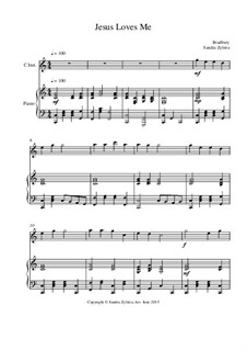 Jesus Loves Me: Score for two performers (in C) by William Batchelder Bradbury