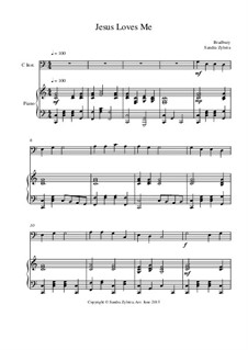 Jesus Loves Me: Score for two performers (in C) by William Batchelder Bradbury