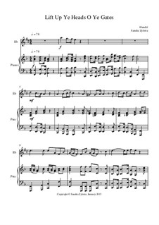 Lift Up Ye Heads, O Ye Gates: Score for two performers (in E Flat) by Georg Friedrich Händel