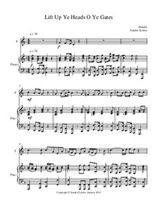 Lift Up Ye Heads, O Ye Gates: Score for two performers (in F) by Georg Friedrich Händel