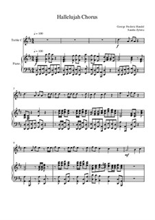 No.44 Hallelujah: Score for two performers (in C) by Georg Friedrich Händel