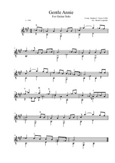Gentle Annie: For guitar by Stephen Collins Foster