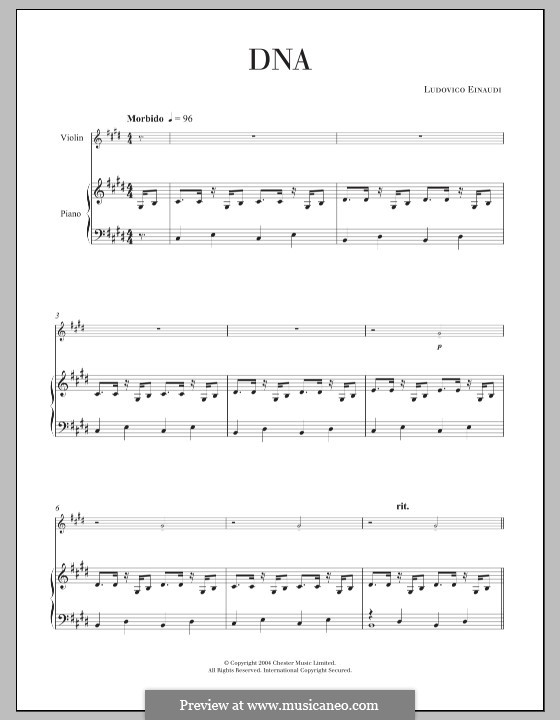 DNA: For violin and piano by Ludovico Einaudi