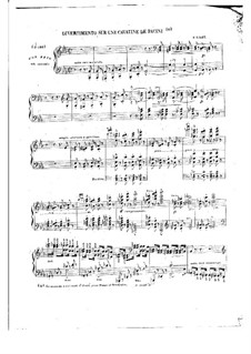 Divertimento on Cavatine 'I tuoi frequenti palpiti' by Pacini, S.419: Divertimento on Cavatine 'I tuoi frequenti palpiti' by Pacini by Franz Liszt