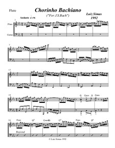 Chorinho Bachiano (For J.S. Bach): For flute and guitar by Luiz Simas