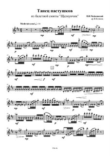 No.7 Dance of the Mirlitons: For string quartet – violin II part, Ор.1 No.3 by Pyotr Tchaikovsky