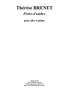 Perles d'Ambres: For viola and piano by Thérèse Brenet