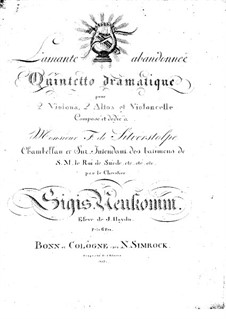 String Quintet in A Major 'L’amante abandonnée': String Quintet in A Major 'L’amante abandonnée' by Sigismund von Neukomm