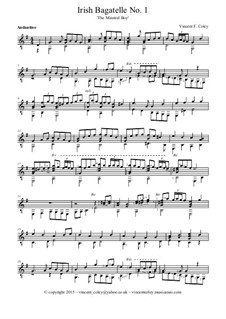 Three Irish Bagatelles for Classical Guitar: Bagatelle No.1 'The Minstrel Boy' by Vincent Coley