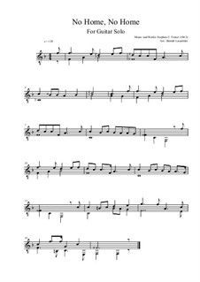 No Home, No Home: For guitar by Stephen Collins Foster