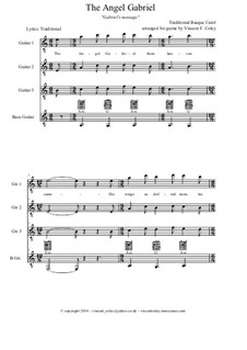 The Angel Gabriel: For four guitars by folklore