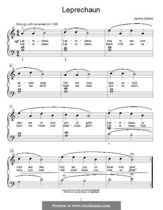 Leprechaun: For piano by Jeremy Siskind