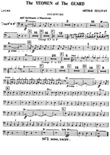 The Yeomen of the Guard: Percussion parts by Arthur Seymour Sullivan