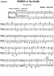 The Yeomen of the Guard: Bassoons part by Arthur Seymour Sullivan