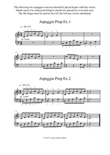 2 Arpeggio Prep Exercises: 2 Arpeggio Prep Exercises by Yvonne Johnson